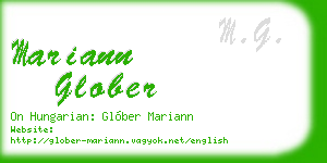 mariann glober business card